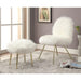 Caoimhe White/Gold Ottoman - Casa Morelos / Coahuila Furniture (Oklahoma City, OK)