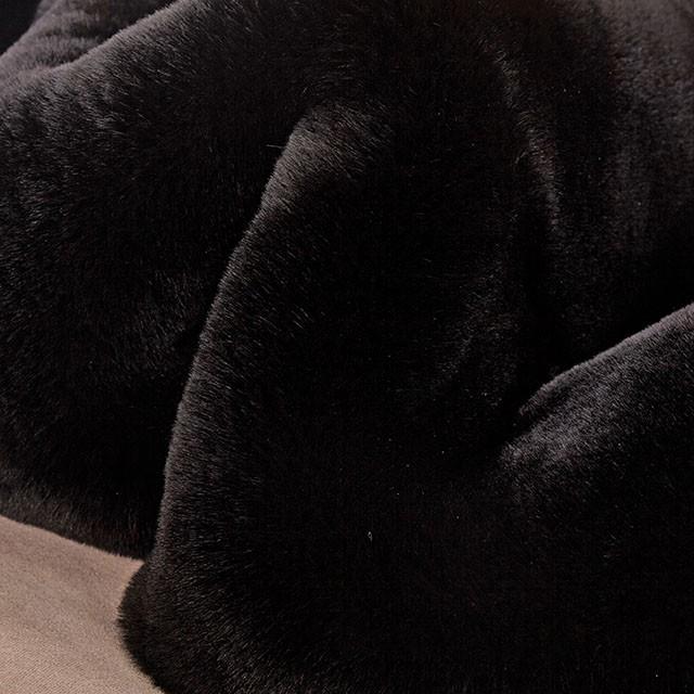 Caparica Black Throw, Black - Casa Morelos / Coahuila Furniture (Oklahoma City, OK)