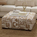 CARLETON Ottoman, Ivory/Tan - Casa Morelos / Coahuila Furniture (Oklahoma City, OK)