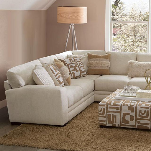 CARLETON Sectional, Ivory/Tan - Casa Morelos / Coahuila Furniture (Oklahoma City, OK)