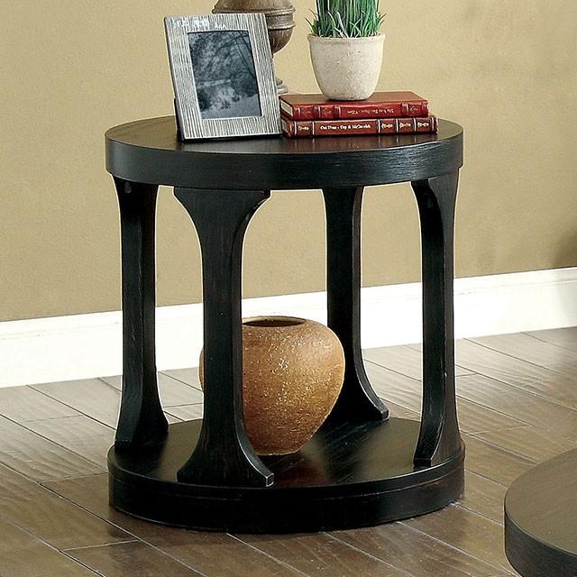 Carrie Antique Black End Table - Casa Morelos / Coahuila Furniture (Oklahoma City, OK)