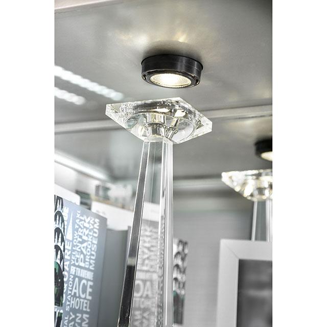 Carrollton Chrome Curio Cabinet - Casa Morelos / Coahuila Furniture (Oklahoma City, OK)