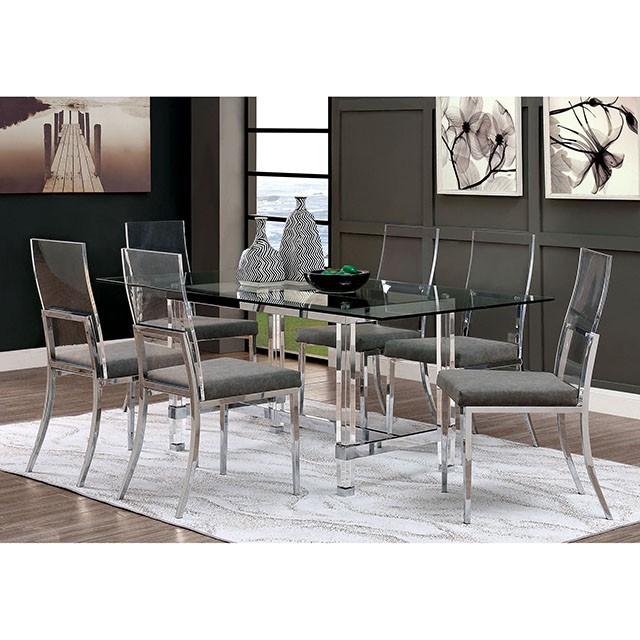 Casper 7 Pc Dining Table Set Chrome - Casa Morelos / Coahuila Furniture (Oklahoma City, OK)