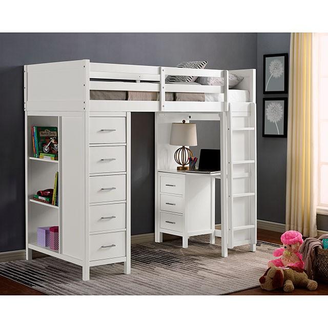 CASSIDY Twin Loft Bed w/ Drawers - Casa Morelos / Coahuila Furniture (Oklahoma City, OK)