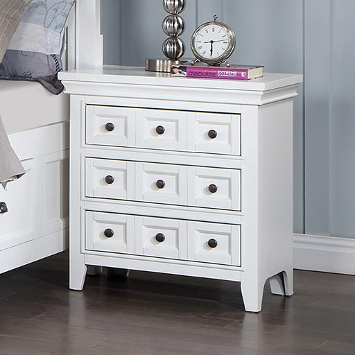 CASTILE Night Stand w/ USB, White - Casa Morelos / Coahuila Furniture (Oklahoma City, OK)