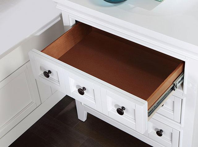 CASTILE Night Stand w/ USB, White - Casa Morelos / Coahuila Furniture (Oklahoma City, OK)