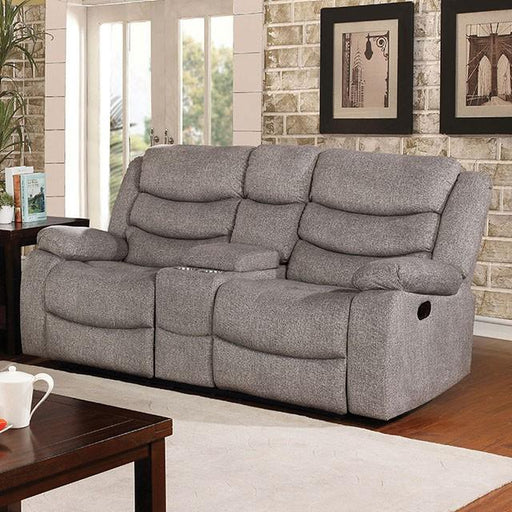 Castleford Light Gray Console Love Seat - Casa Morelos / Coahuila Furniture (Oklahoma City, OK)