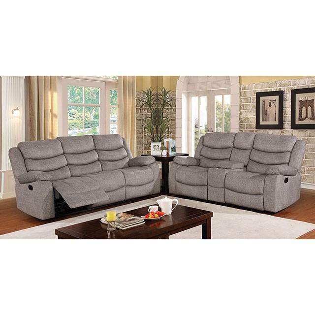 Castleford Light Gray Console Love Seat - Casa Morelos / Coahuila Furniture (Oklahoma City, OK)