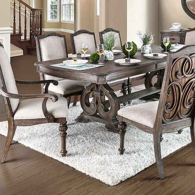 ARCADIA Rustic Natural Tone, Ivory Dining Table - Casa Morelos / Coahuila Furniture (Oklahoma City, OK)