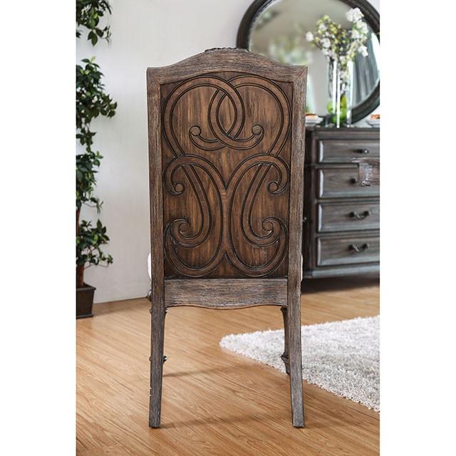 ARCADIA Rustic Natural Tone/ Ivory Side Chair (2/CTN) - Casa Morelos / Coahuila Furniture (Oklahoma City, OK)