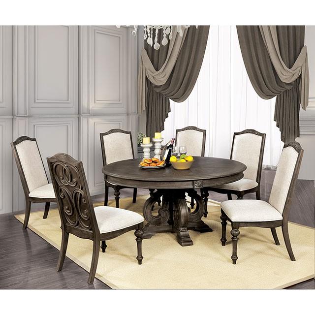 Arcadia Rustic Natural Tone Round Dining Table - Casa Morelos / Coahuila Furniture (Oklahoma City, OK)