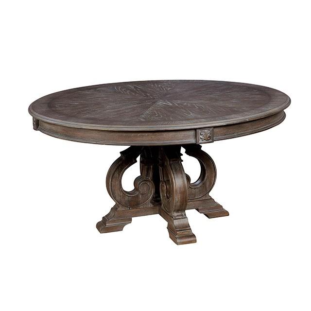 Arcadia Rustic Natural Tone Round Dining Table - Casa Morelos / Coahuila Furniture (Oklahoma City, OK)