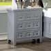 CASTLILE Night Stand w/ USB, Gray - Casa Morelos / Coahuila Furniture (Oklahoma City, OK)