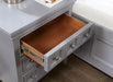 CASTLILE Night Stand w/ USB, Gray - Casa Morelos / Coahuila Furniture (Oklahoma City, OK)
