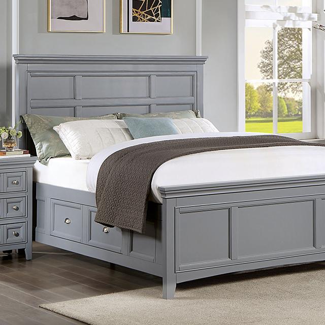 CASTLILE Queen Bed, Gray - Casa Morelos / Coahuila Furniture (Oklahoma City, OK)