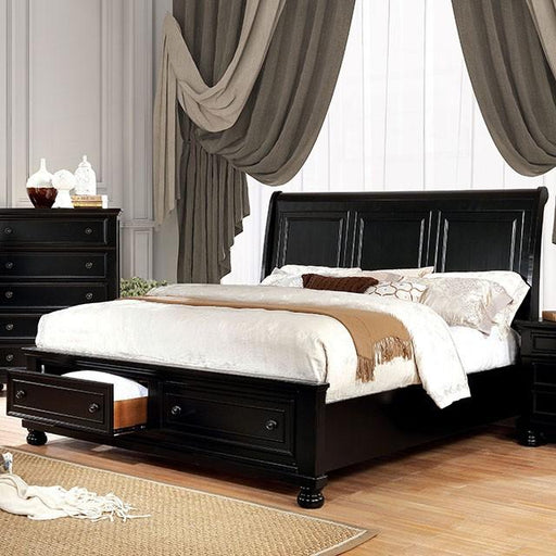 Castor Bed Black, Chrome, & White - Casa Morelos / Coahuila Furniture (Oklahoma City, OK)