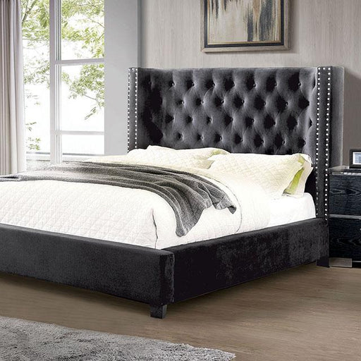 Cayla Bed Silver & Grey - Casa Morelos / Coahuila Furniture (Oklahoma City, OK)