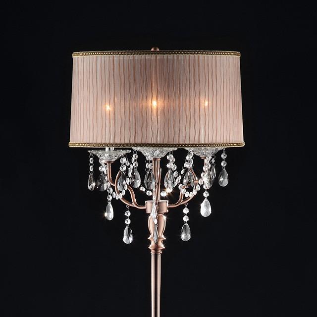 CECELIA Floor Lamp, Hanging Crystal - Casa Morelos / Coahuila Furniture (Oklahoma City, OK)