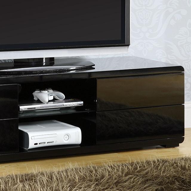 Cerro Black 59" TV Console, Black - Casa Morelos / Coahuila Furniture (Oklahoma City, OK)