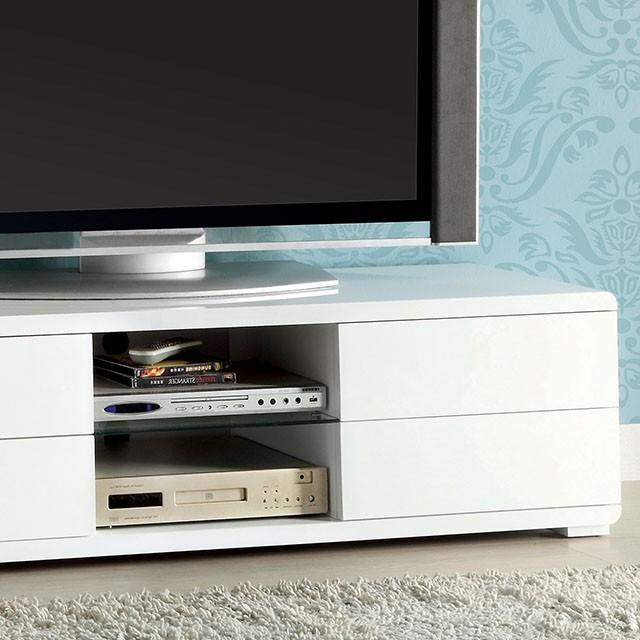 Cerro White 59" TV Console, White - Casa Morelos / Coahuila Furniture (Oklahoma City, OK)