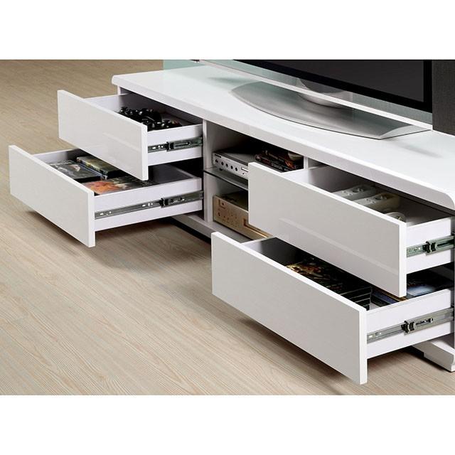 Cerro White 59" TV Console, White - Casa Morelos / Coahuila Furniture (Oklahoma City, OK)