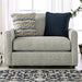 CHANCERY Chair & Half, Gray/Navy - Casa Morelos / Coahuila Furniture (Oklahoma City, OK)
