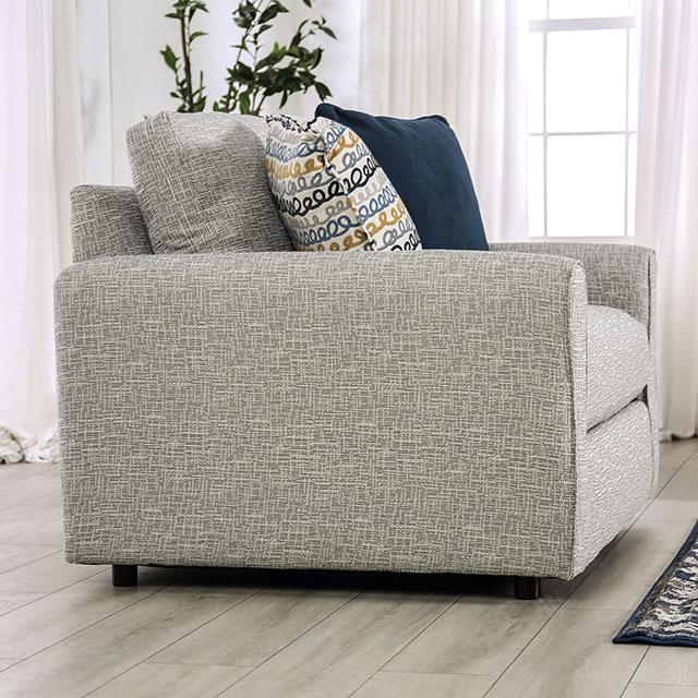 CHANCERY Chair & Half, Gray/Navy - Casa Morelos / Coahuila Furniture (Oklahoma City, OK)