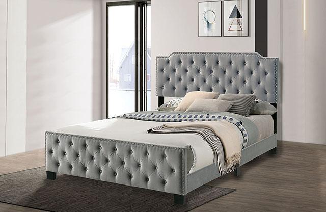 Charlize Bed Grey & Navy - Casa Morelos / Coahuila Furniture (Oklahoma City, OK)