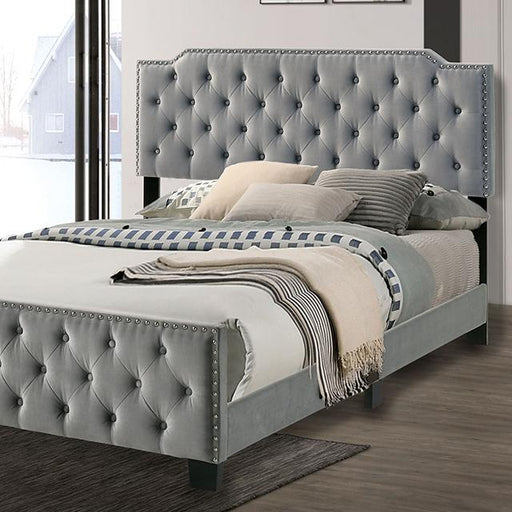 Charlize Bed Grey & Navy - Casa Morelos / Coahuila Furniture (Oklahoma City, OK)