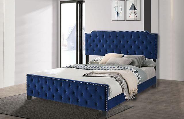 Charlize Bed Grey & Navy - Casa Morelos / Coahuila Furniture (Oklahoma City, OK)