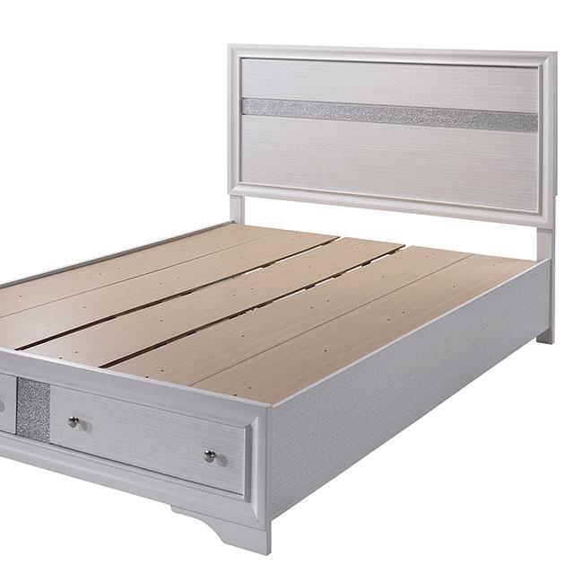 CHRISSY E.King, Full, & Queen Bed White, Grey, & Black - Casa Morelos / Coahuila Furniture (Oklahoma City, OK)