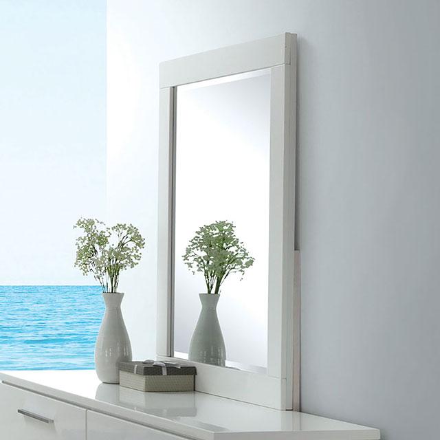 Christie Glossy White Mirror - Casa Morelos / Coahuila Furniture (Oklahoma City, OK)
