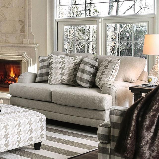 Christine Light Gray Love Seat - Casa Morelos / Coahuila Furniture (Oklahoma City, OK)