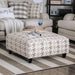 Christine Light Gray/Pattern Ottoman - Casa Morelos / Coahuila Furniture (Oklahoma City, OK)