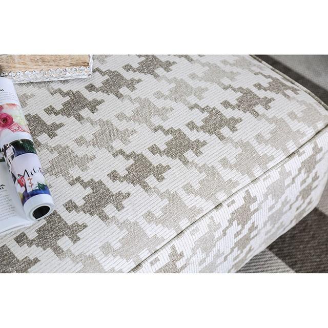 Christine Light Gray/Pattern Ottoman - Casa Morelos / Coahuila Furniture (Oklahoma City, OK)