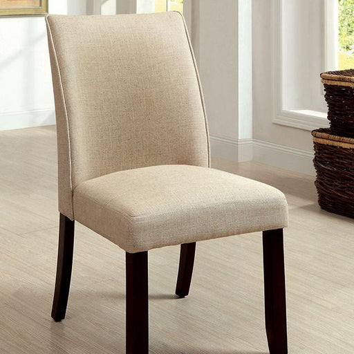 Cimma Espresso/Ivory Side Chair (2/CTN) - Casa Morelos / Coahuila Furniture (Oklahoma City, OK)