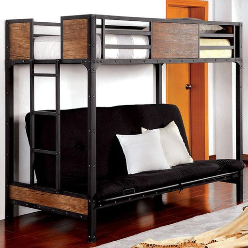 CLAPTON Black Twin Bed w/ Futon Base - Casa Morelos / Coahuila Furniture (Oklahoma City, OK)