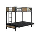 CLAPTON Black Twin Bed w/ Futon Base - Casa Morelos / Coahuila Furniture (Oklahoma City, OK)