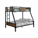 CLAPTON Black Twin/Full Bunk Bed - Casa Morelos / Coahuila Furniture (Oklahoma City, OK)