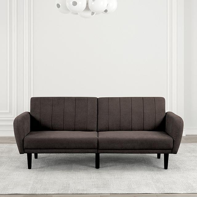Aristide Futon Sofa Grey & Brown - Casa Morelos / Coahuila Furniture (Oklahoma City, OK)