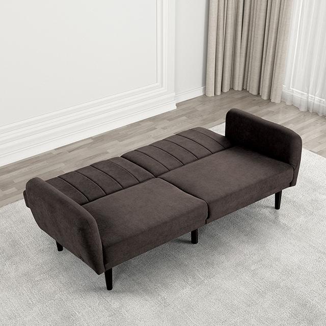 Aristide Futon Sofa Grey & Brown - Casa Morelos / Coahuila Furniture (Oklahoma City, OK)