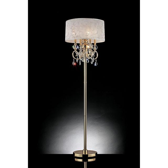 Deborah Gold 63"H Gold Floor Lamp - Casa Morelos / Coahuila Furniture (Oklahoma City, OK)