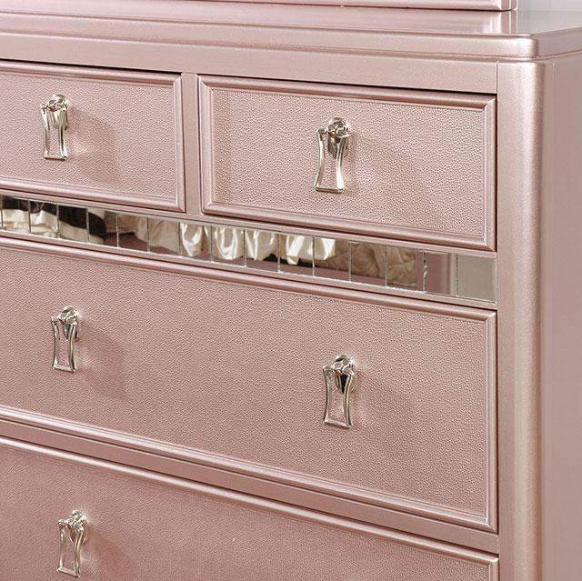 Ariston Rose Gold Full, Twin & Queen Bed - Casa Morelos / Coahuila Furniture (Oklahoma City, OK)