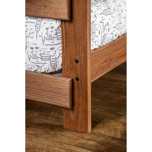 Arlette Twin/Twin Bunk Bed Brown, Black, Gray, & White - Casa Morelos / Coahuila Furniture (Oklahoma City, OK)