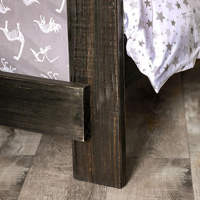 Arlette Twin/Twin Bunk Bed Brown, Black, Gray, & White - Casa Morelos / Coahuila Furniture (Oklahoma City, OK)