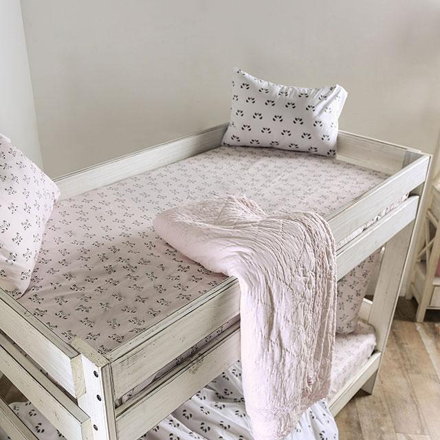 Arlette Twin/Twin Bunk Bed Brown, Black, Gray, & White - Casa Morelos / Coahuila Furniture (Oklahoma City, OK)
