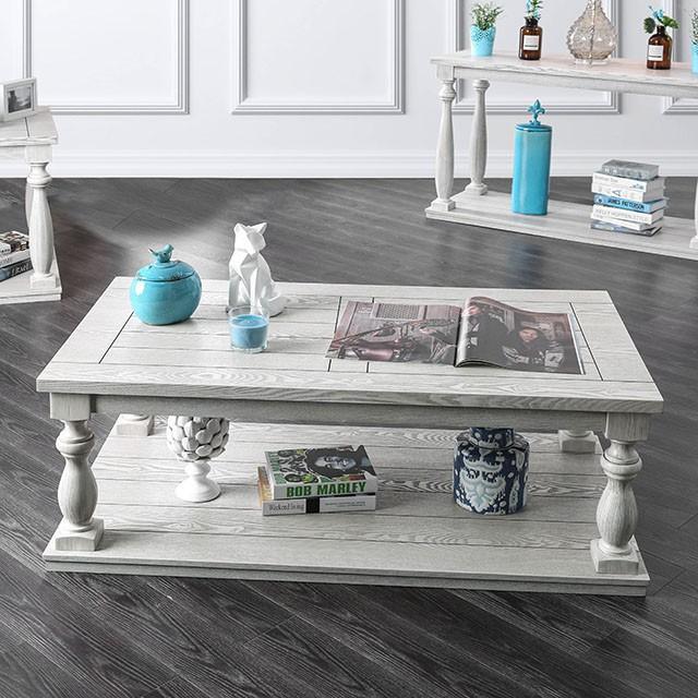Arlington Antique White Coffee Table - Casa Morelos / Coahuila Furniture (Oklahoma City, OK)