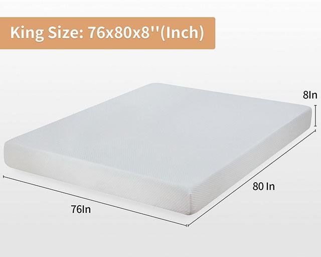 Artemisia 8" Memory Foam Mattress White - Casa Morelos / Coahuila Furniture (Oklahoma City, OK)