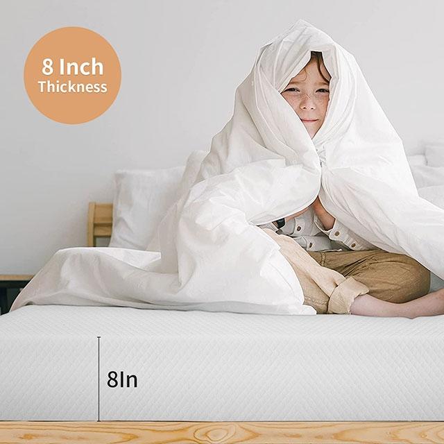 Artemisia 8" Memory Foam Mattress White - Casa Morelos / Coahuila Furniture (Oklahoma City, OK)