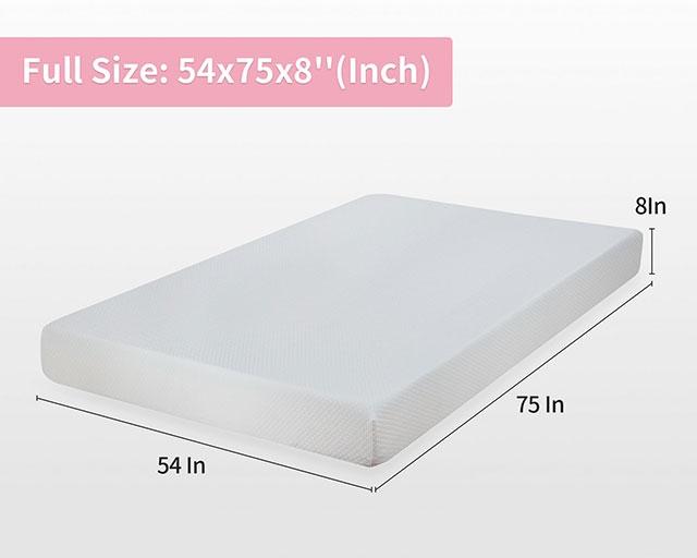 Artemisia 8" Memory Foam Mattress White - Casa Morelos / Coahuila Furniture (Oklahoma City, OK)